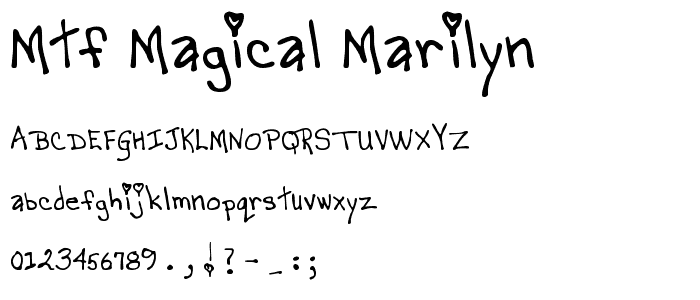 MTF Magical Marilyn font